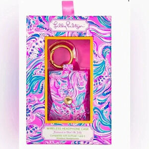NWT Lilly Pulitzer ‘Don't Be Jelly’ Apple AirPods Case Keychain Accessories